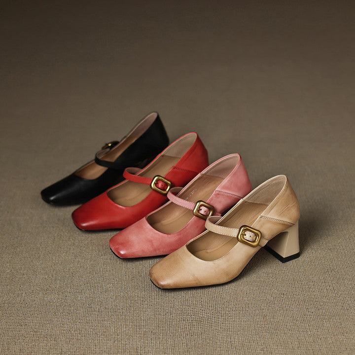 Kelis Genuine Leather Heels  Liora Lane Boutique