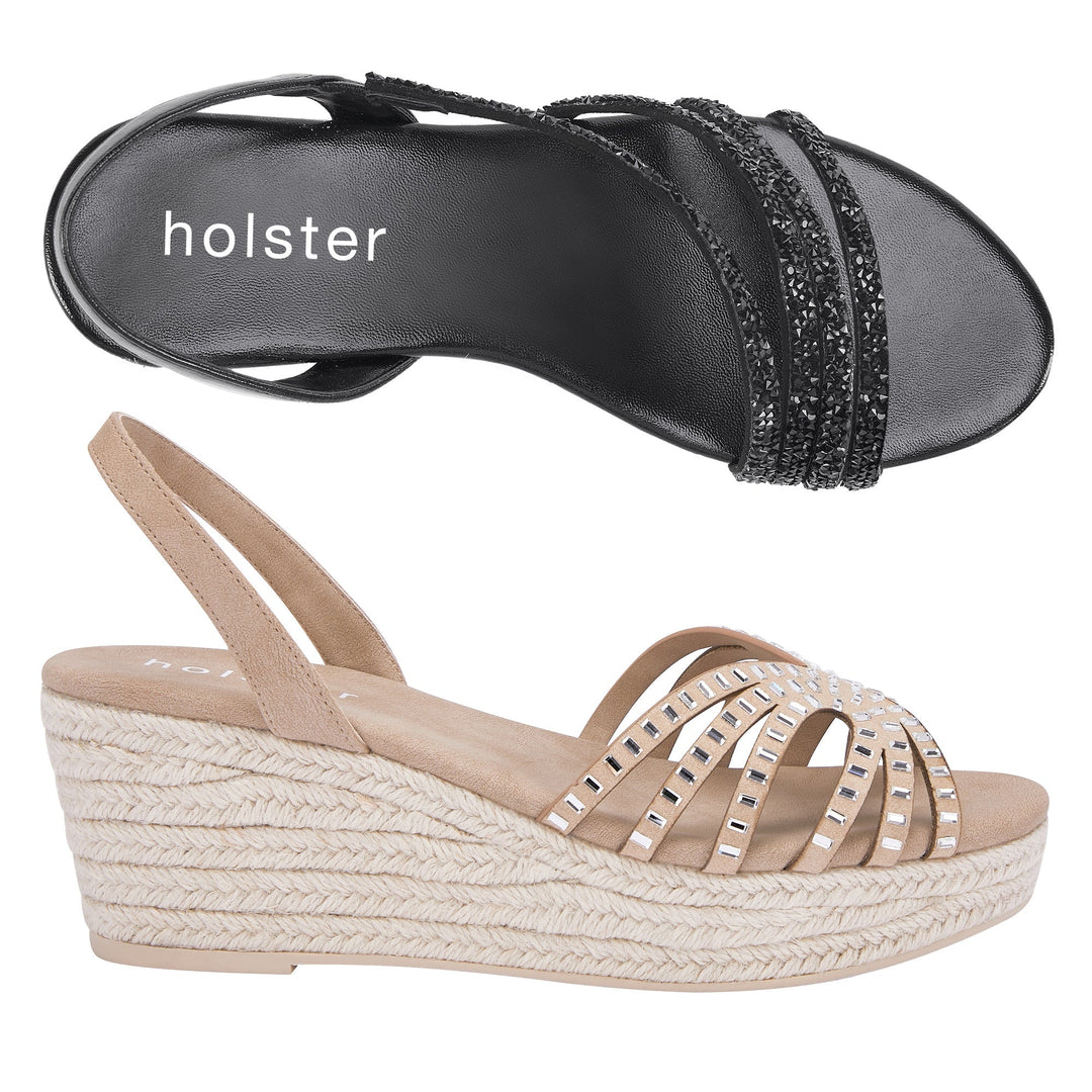 Party Espadrille & Mermaid Espadrille Bundle - Black/Beige Jasmine's Boutique Australia