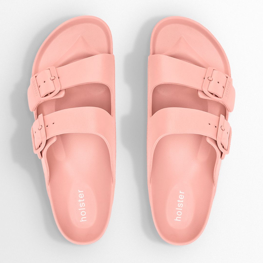 Peach Double Buckle Slide Sandals Jasmine's Boutique Australia