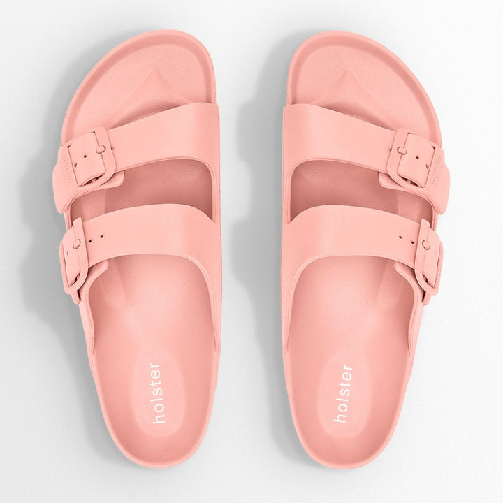 Peach Double Buckle Slide Sandals Jasmine's Boutique Australia