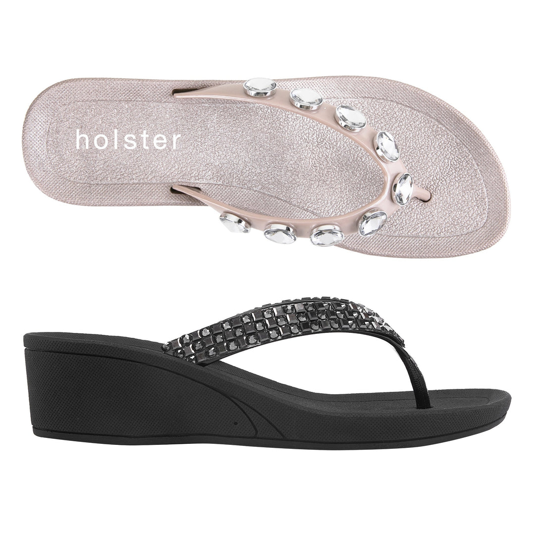 Crystal Wedge Sandals Jasmine's Boutique Australia