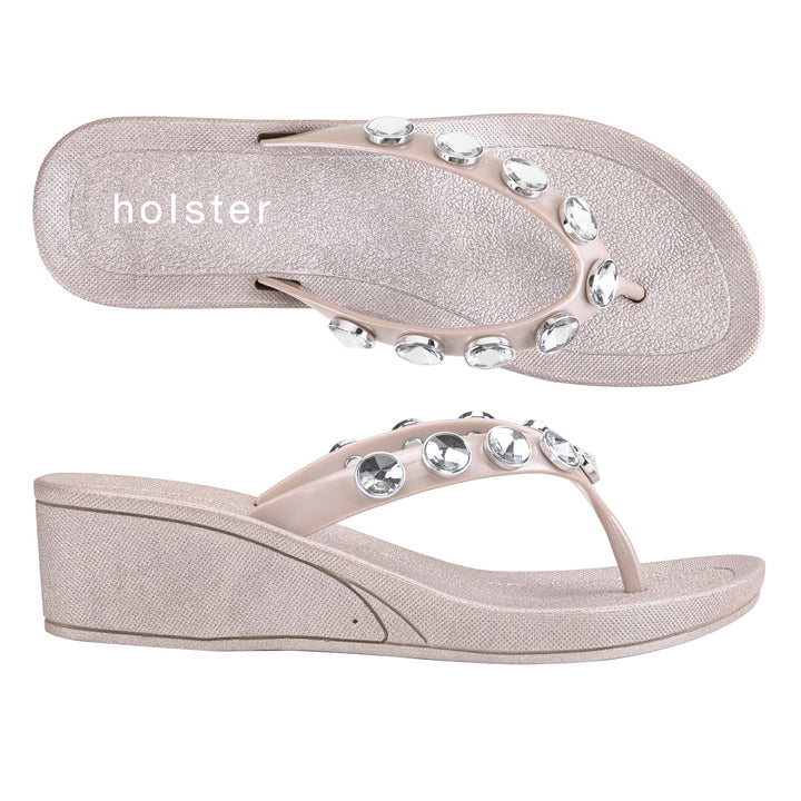 Crystal Shine Wedge Sandals Jasmine's Boutique Australia