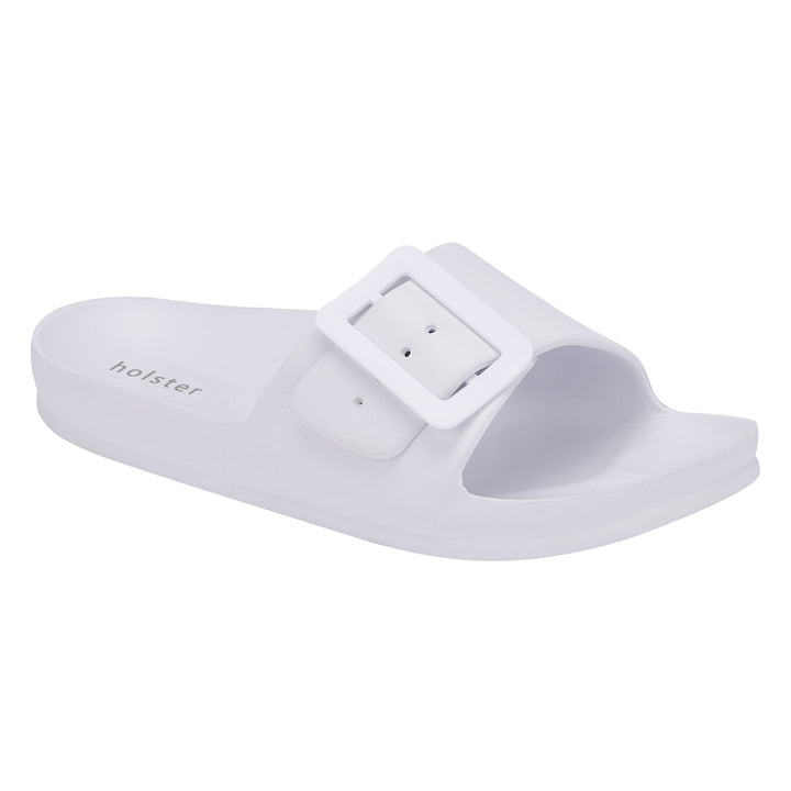 Blush & White Single Buckle Slide Sandals (Bundle) Jasmine's Boutique Australia