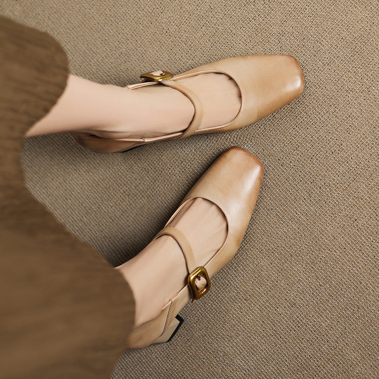 Kelis Genuine Leather Heels  Liora Lane Boutique