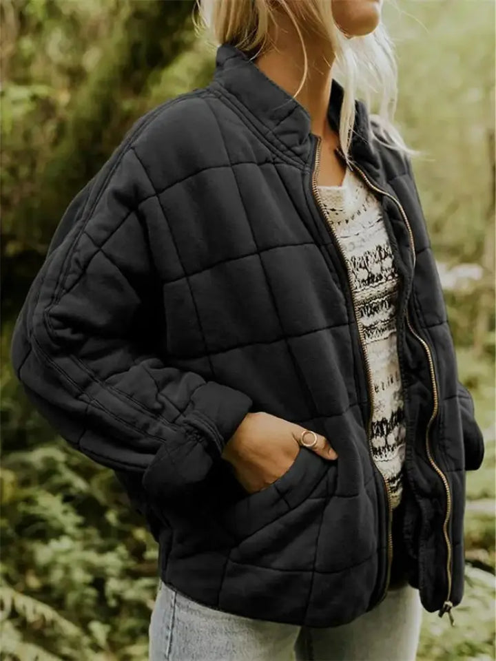 Midnight Quilted Oversized Jacket Jasmine's Boutique Australia