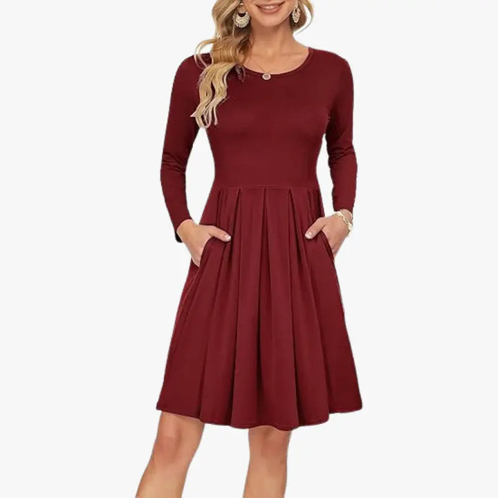 Burgundy Grace Pocket Dress Jasmine's Boutique Australia