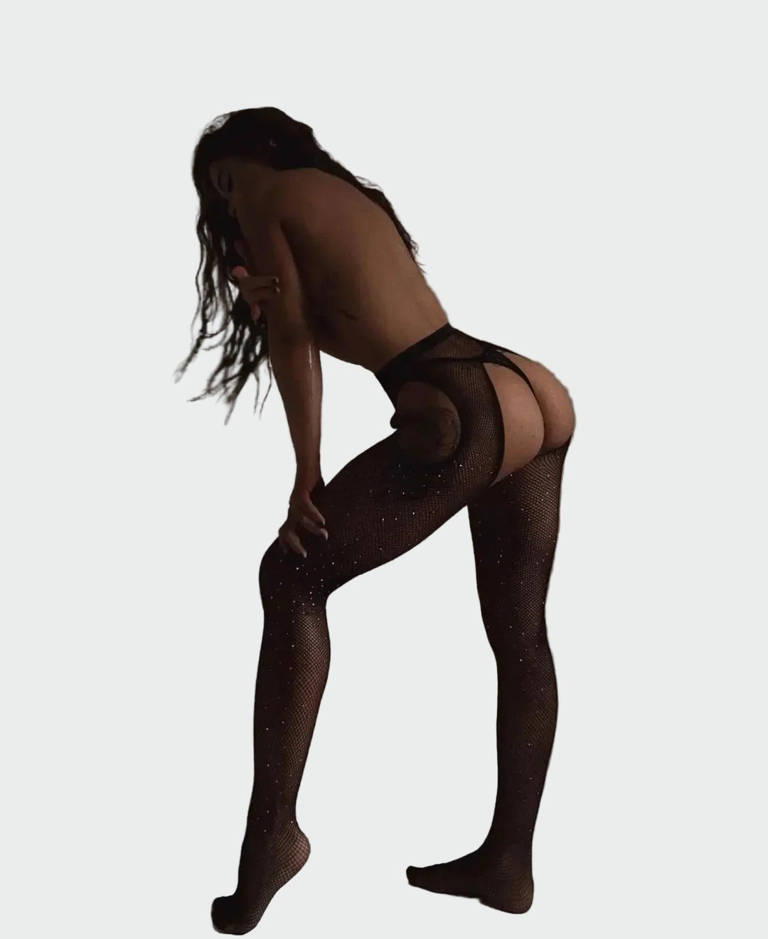 White Open-Crotch Fishnet Jasmine's Boutique Australia