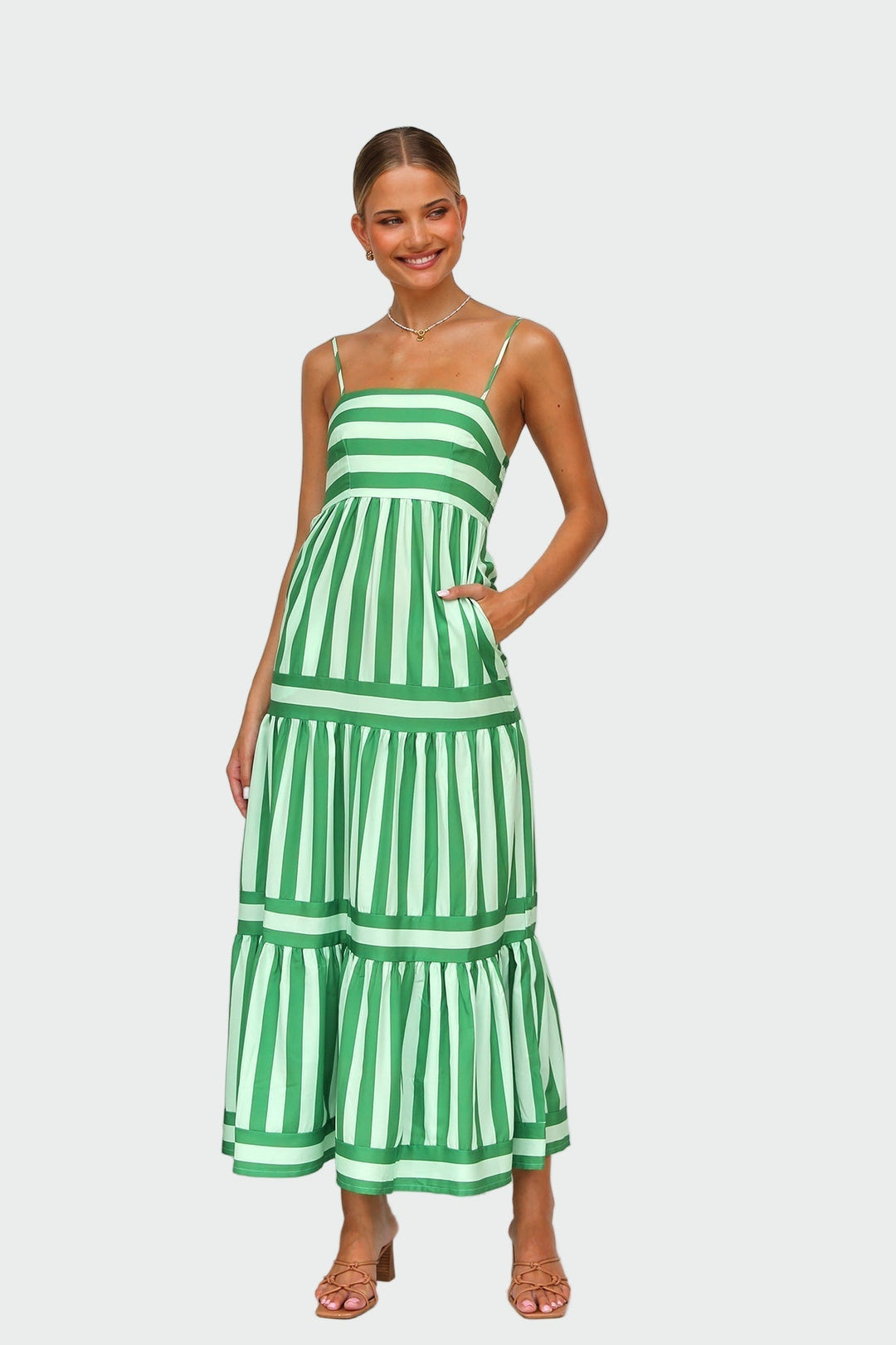 Green Sleeveless Slip Dress Jasmine's Boutique Australia