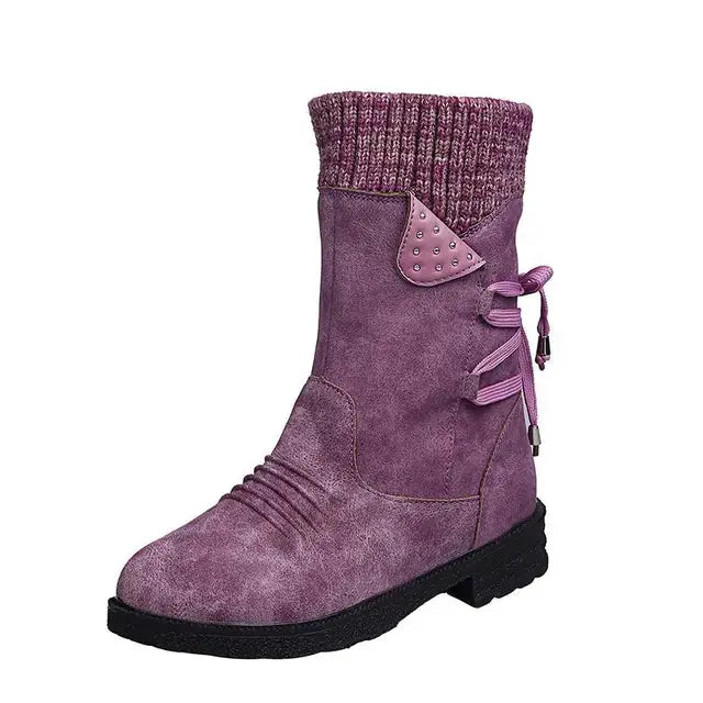 Amethyst Knit Cuff Winter Boots Jasmine's Boutique Australia