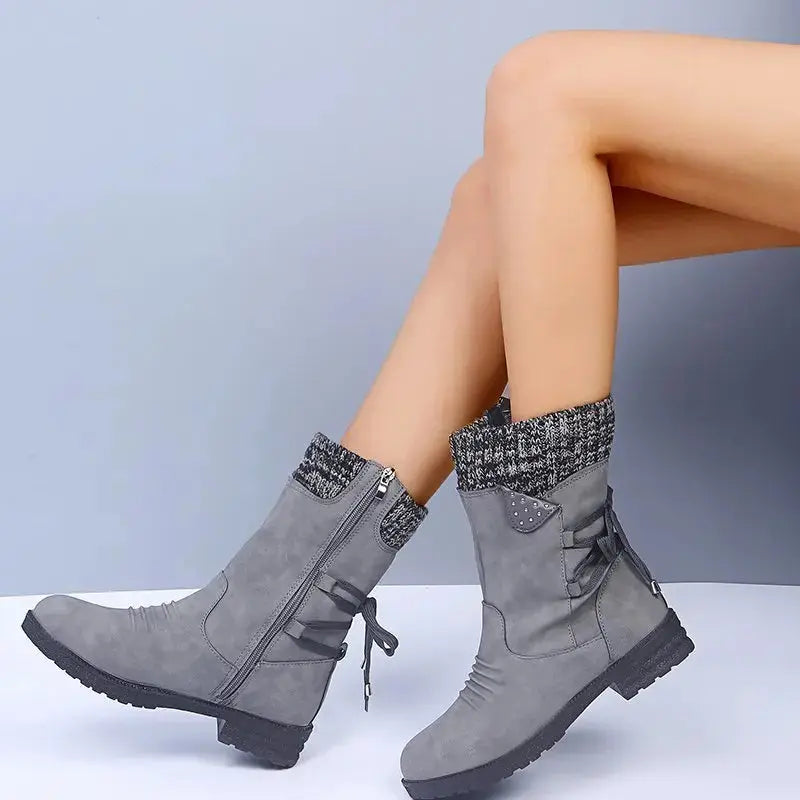 Amethyst Knit Cuff Winter Boots Jasmine's Boutique Australia