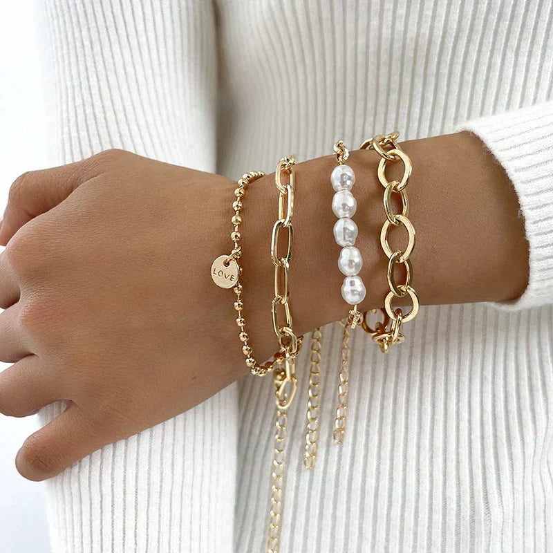 Gold Pearl Bracelet Packs Jasmine's Boutique Australia