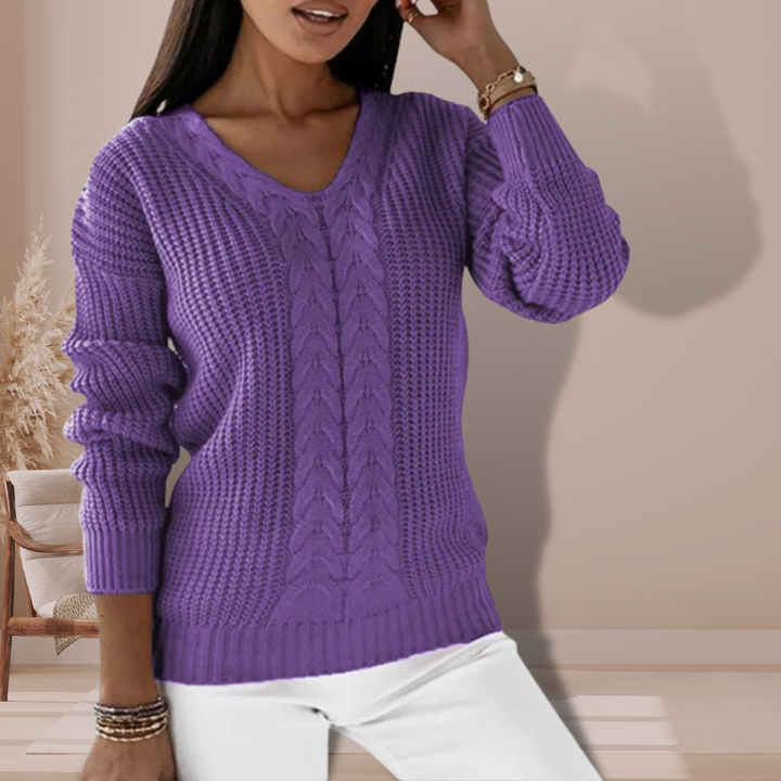 Jess | Luxe Knitted Jumper  Liora Lane Boutique  Purple / 3XL 34.95