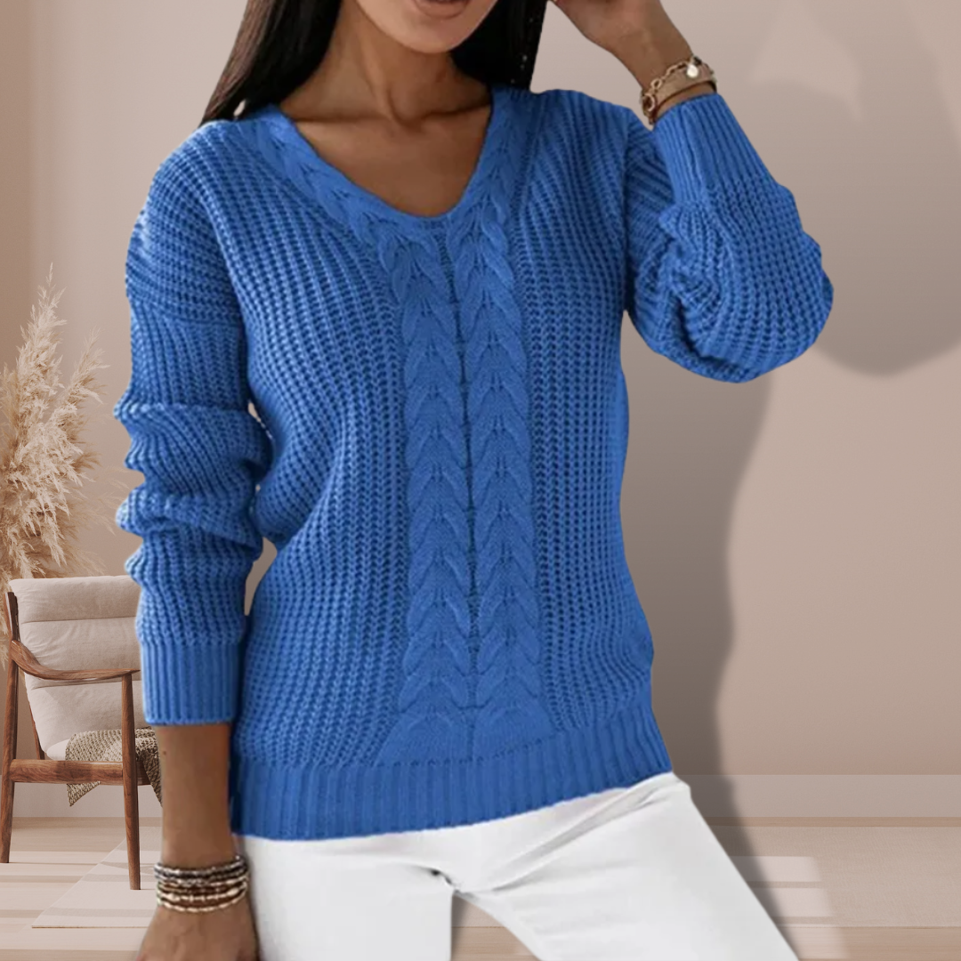 Jess | Luxe Knitted Jumper  Liora Lane Boutique  Blue / 3XL 34.95