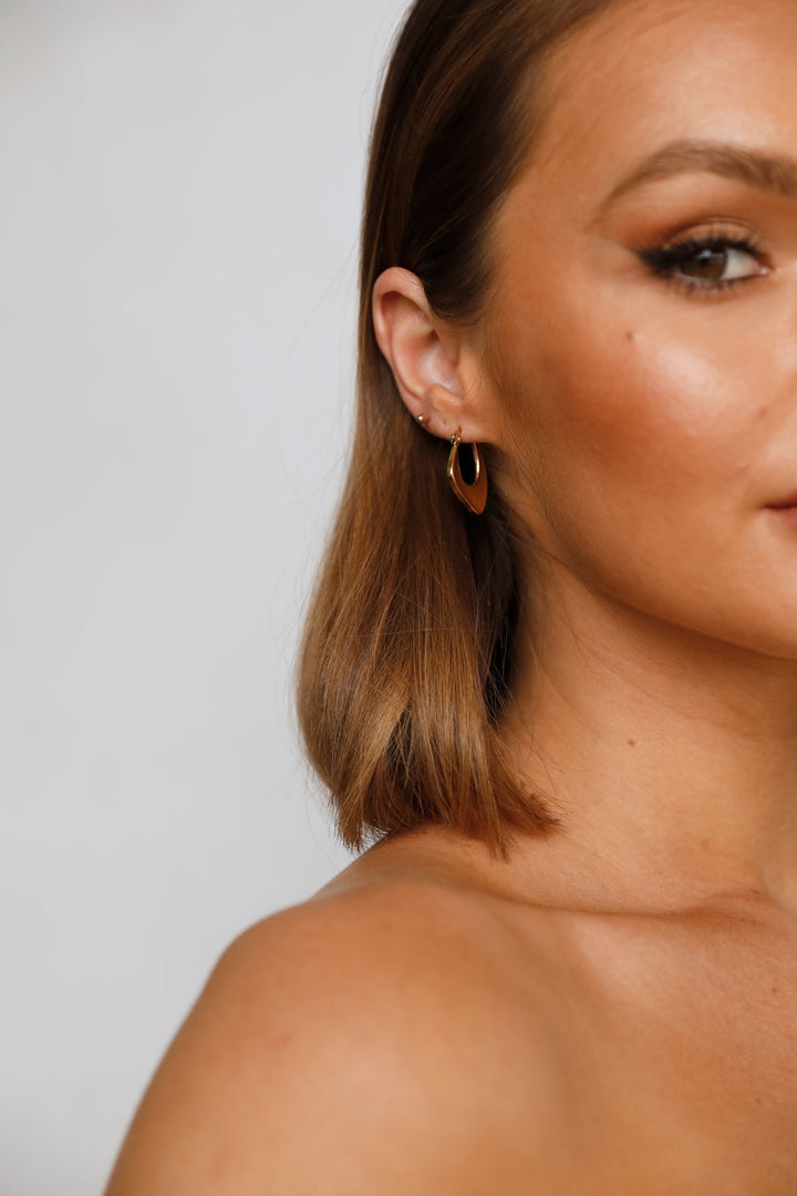 Gold-Plated Earrings Time For Me 18 Carats Jasmine's Boutique Australia