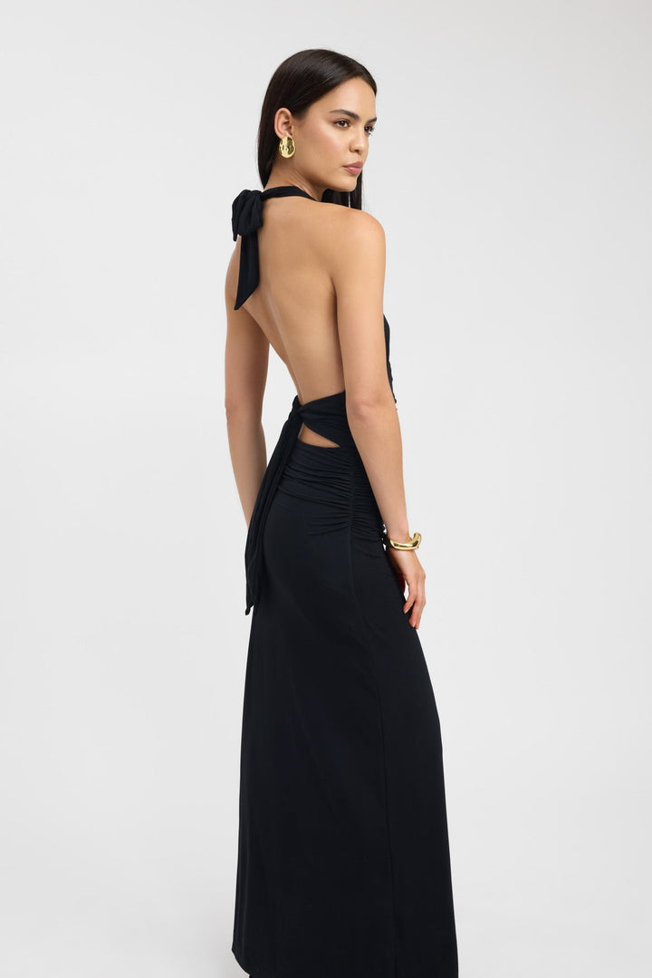 Mocha Elegance Halter Maxi Dress Jasmine's Boutique Australia