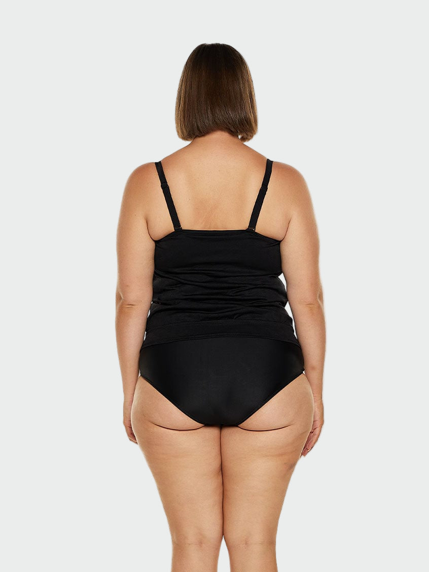Black Textured Bandeau Tankini Top Jasmine's Boutique Australia