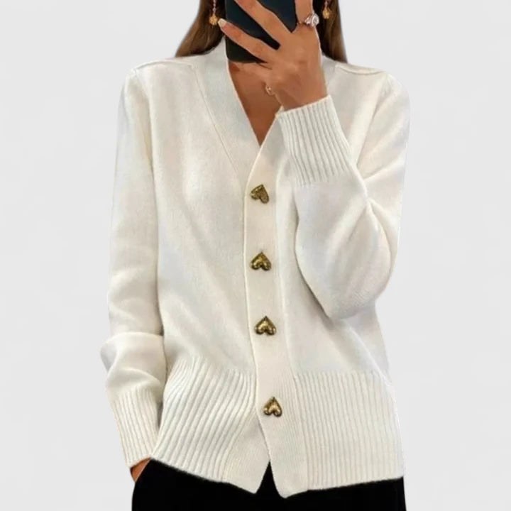 Elegant Knitted Cardigan with Buttons Liora Lane Boutique