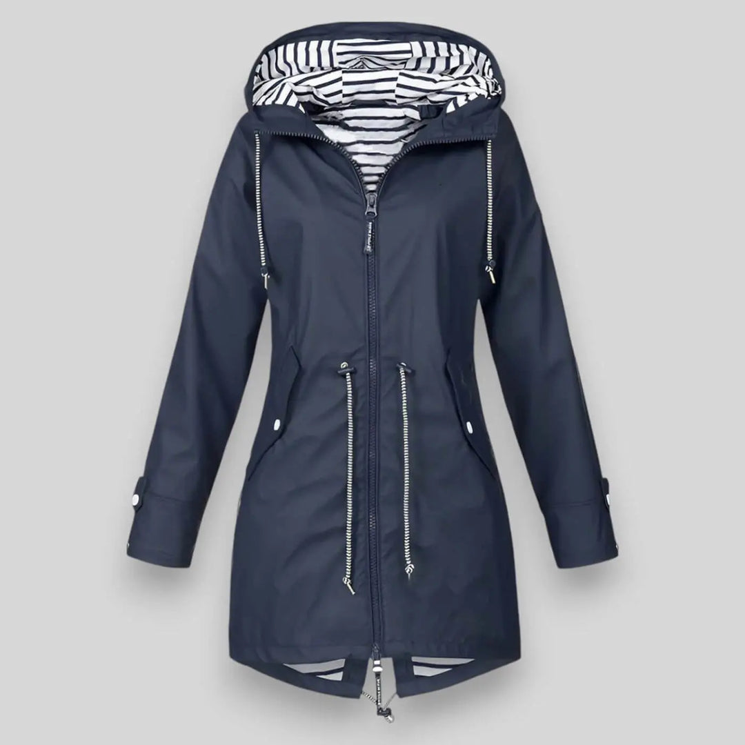 Mariner Stripe-Lined Rain Parka Jasmine's Boutique Australia