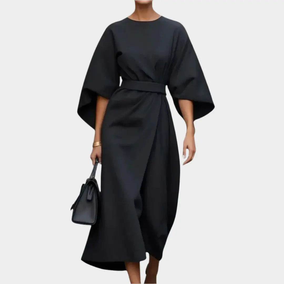 Chic Minimal Dress with Belt and Wide Sleeves Jasmine's Boutique Australia