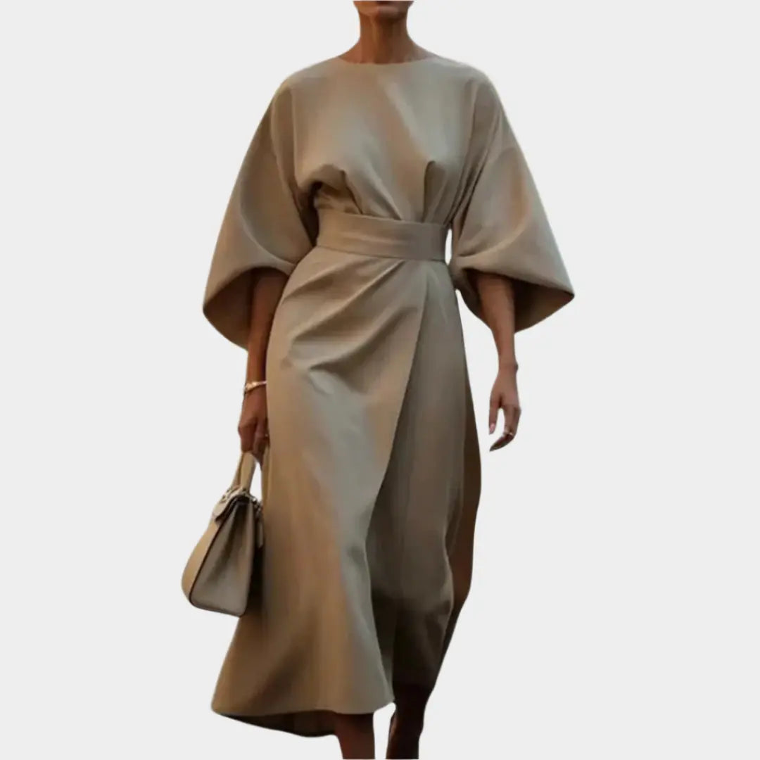 Chic Minimal Dress with Belt and Wide Sleeves Jasmine's Boutique Australia