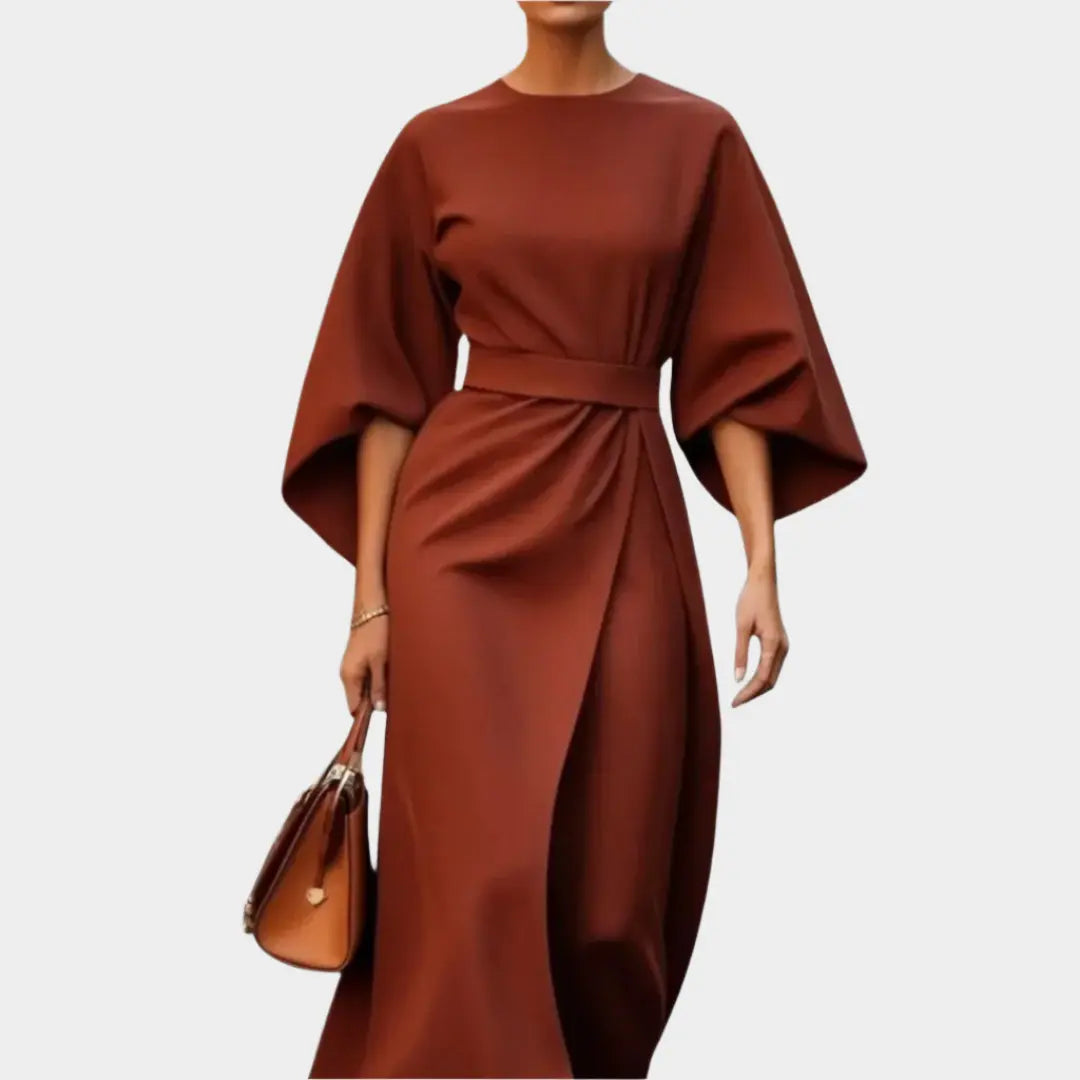 Chic Minimal Dress with Belt and Wide Sleeves Jasmine's Boutique Australia