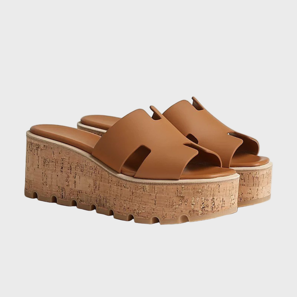 Cork Luxe Platform Slides Jasmine's Boutique Australia