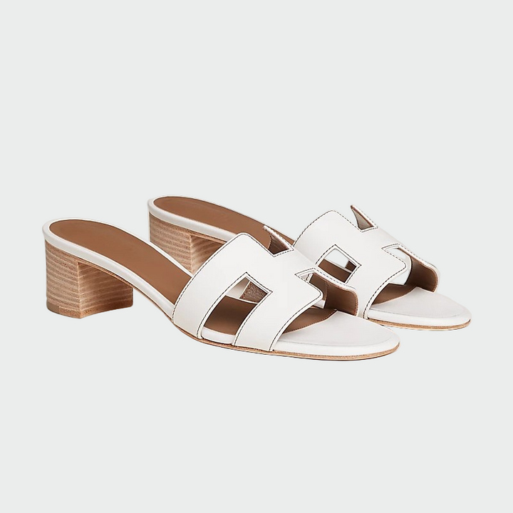 classic tan block mules Jasmine's Boutique Australia