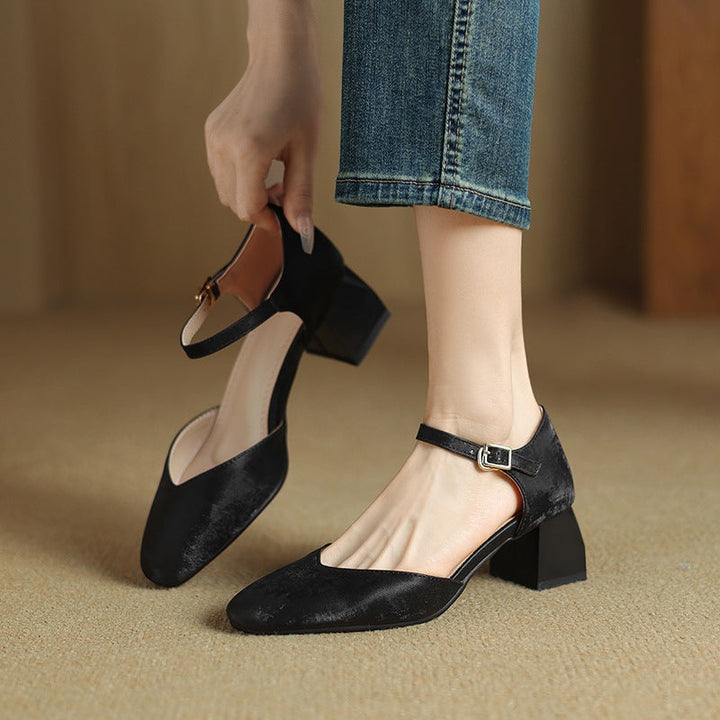 Melvi Block Heels  Liora Lane Boutique  Black / 12.5 69.99