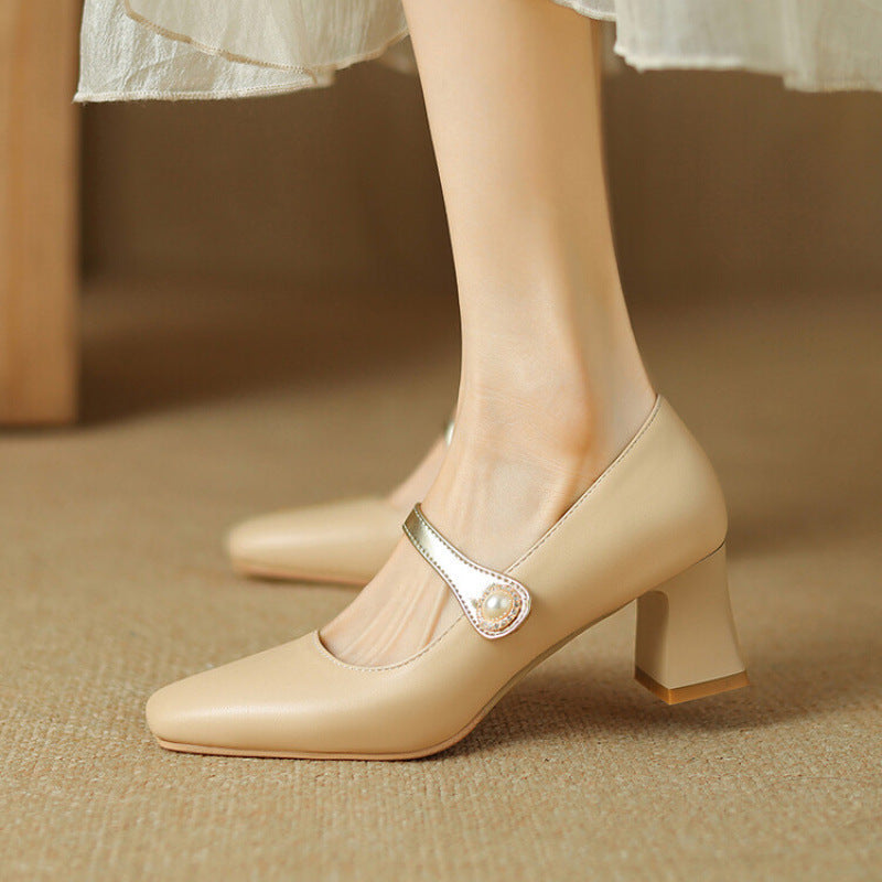 Vianka Block Heels  Liora Lane Boutique  Apricot / 8.5 99.99