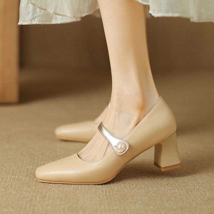 Vianka Block Heels  Liora Lane Boutique  Apricot / 8.5 99.99