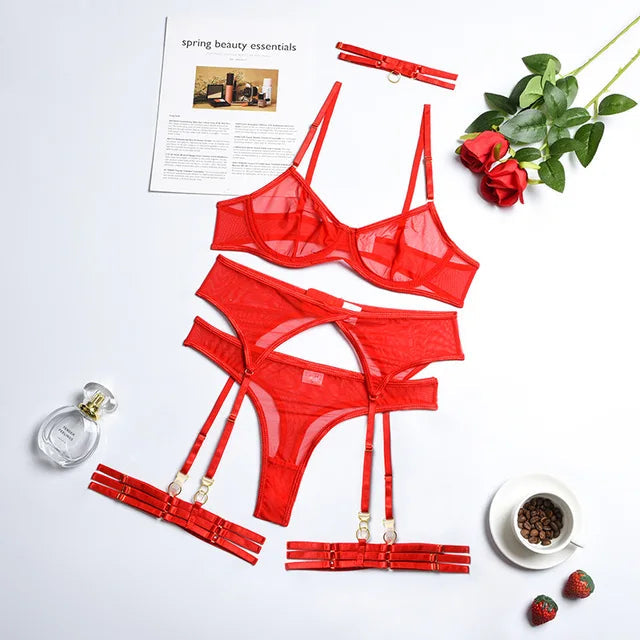 Obsidian Lace Desire Set Jasmine's Boutique Australia