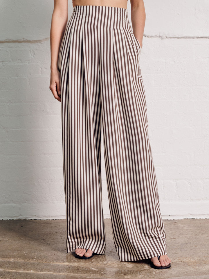 Nellie High Waisted Palazzo Trouser  Liora Lane Boutique Trousers