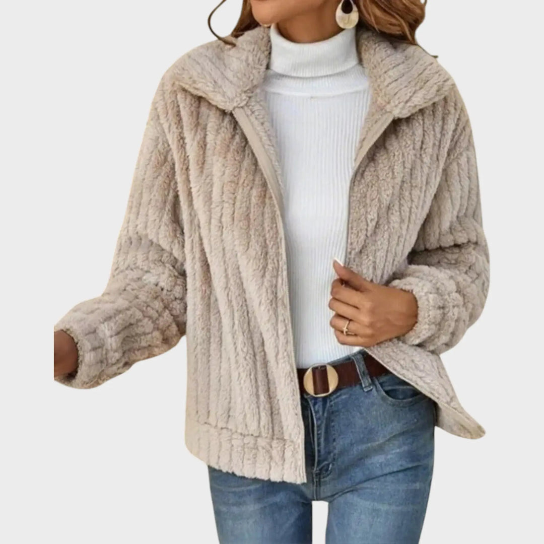 Cozy Chic Teddy Zip Jacket Jasmine's Boutique Australia