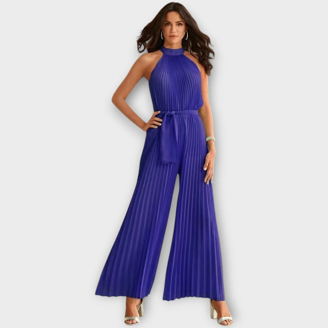 SkyLuxe Pleated Halter Jumpsuit Jasmine's Boutique Australia