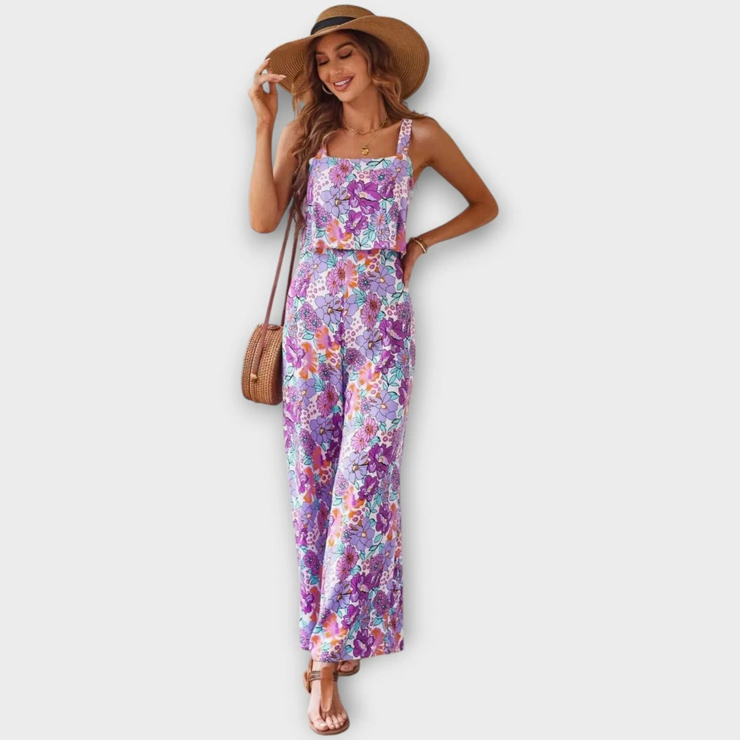 Sunset Bloom Wide-Leg Jumpsuit Jasmine's Boutique Australia