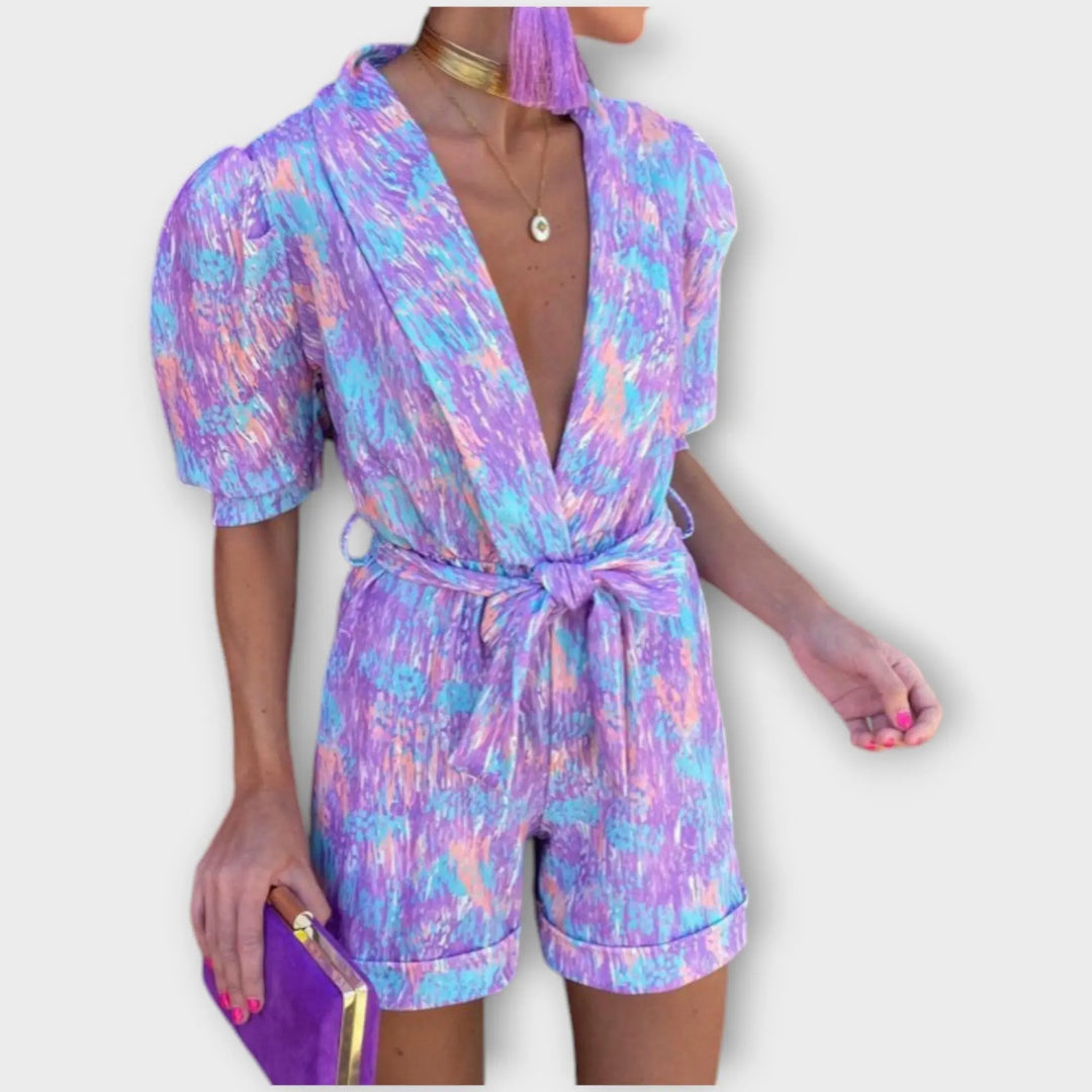 Pastel Dream Tie-Waist Romper Jasmine's Boutique Australia