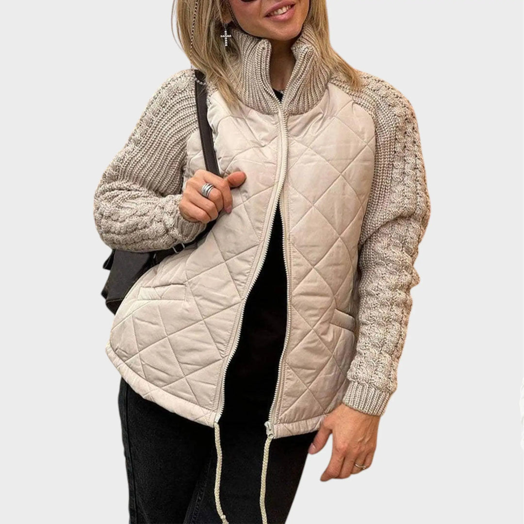 Mixed Fabric Street Coat Jasmine's Boutique Australia
