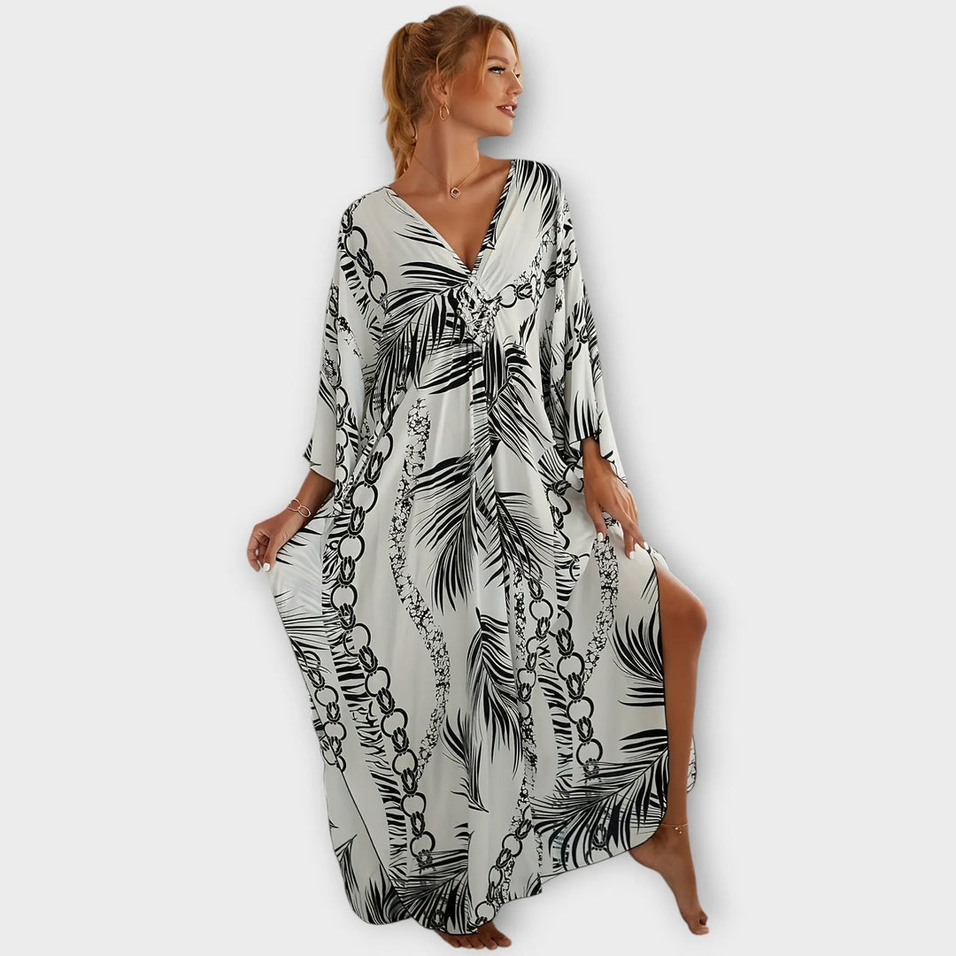 Palm Elegance Maxi Kaftan Jasmine's Boutique Australia