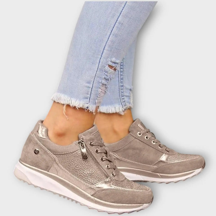 SilverSpark Wedge Sneakers Jasmine's Boutique Australia
