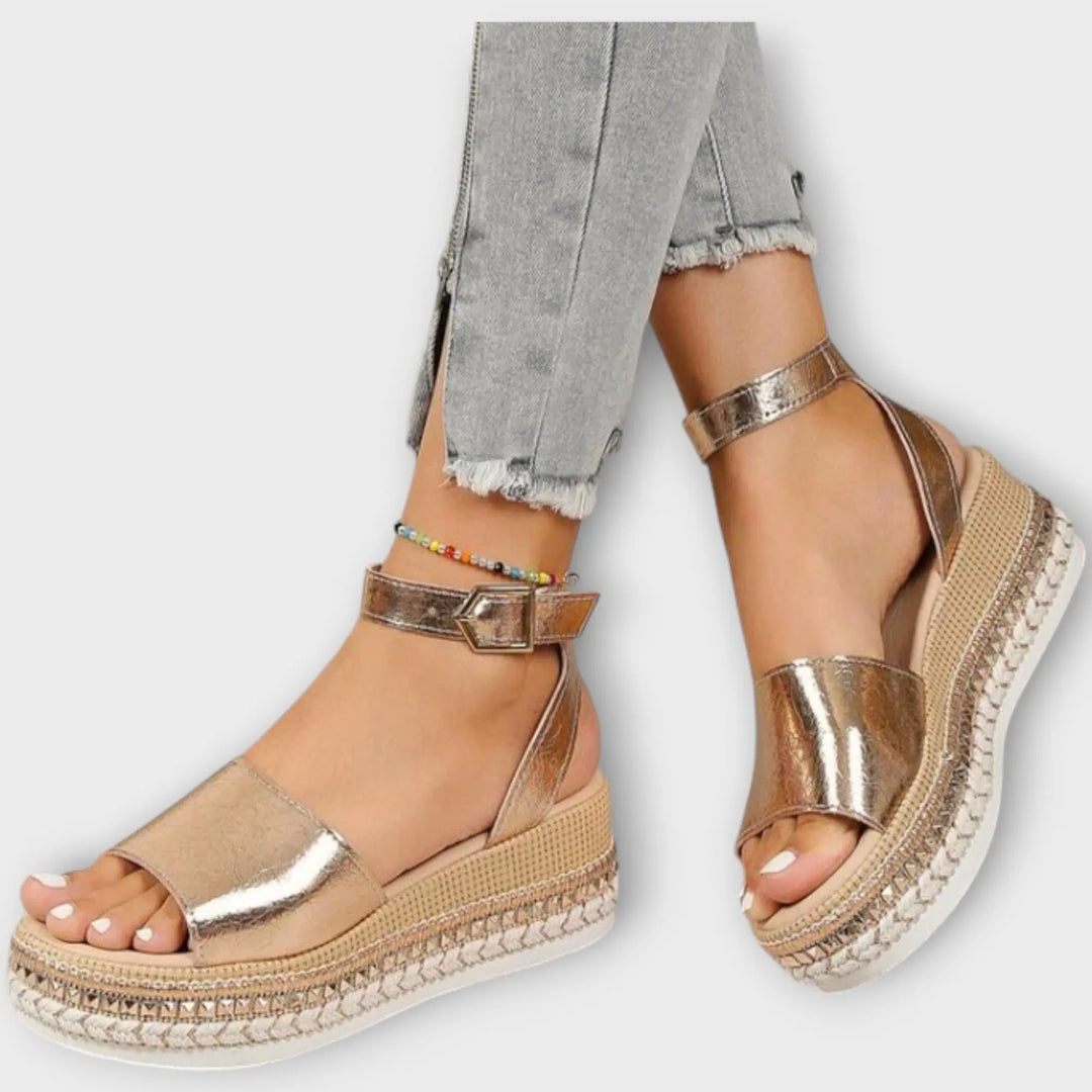 Aurelia Metallic Platform Sandals Jasmine's Boutique Australia