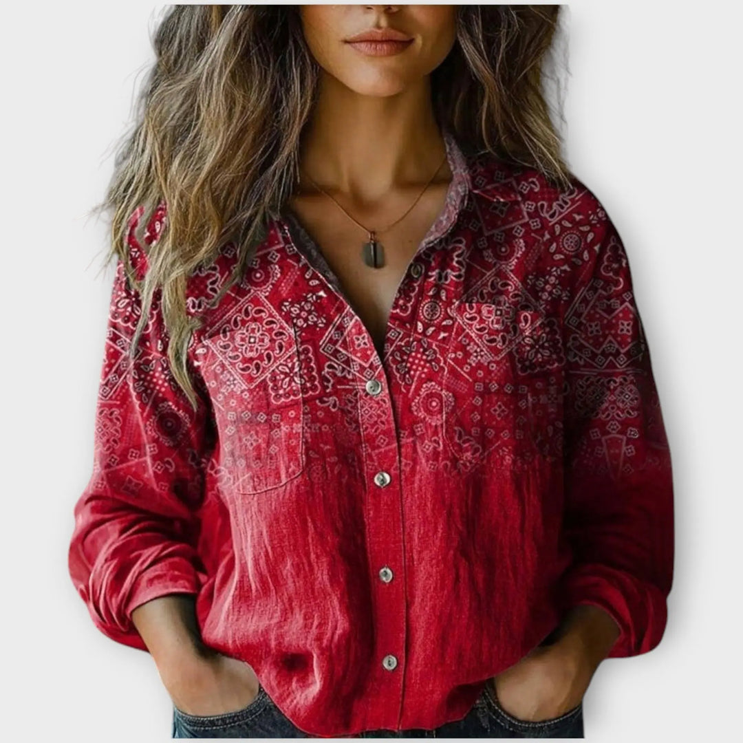 Olive Meadow Embroidered Shirt Jasmine's Boutique Australia