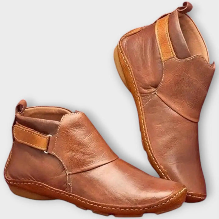 Rustic Charm Leather Ankle Boots Jasmine's Boutique Australia