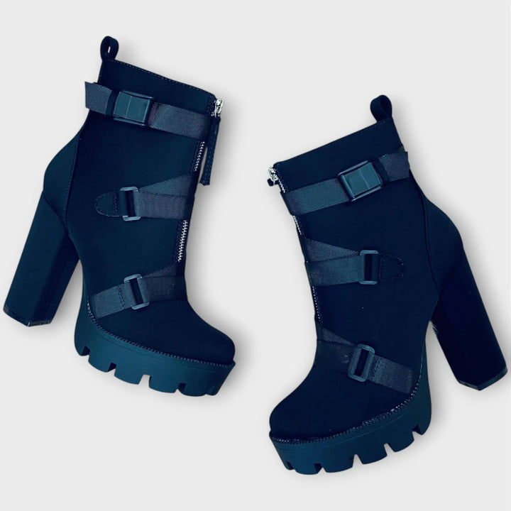Eclipse Buckle Strap Platform Boots Jasmine's Boutique Australia