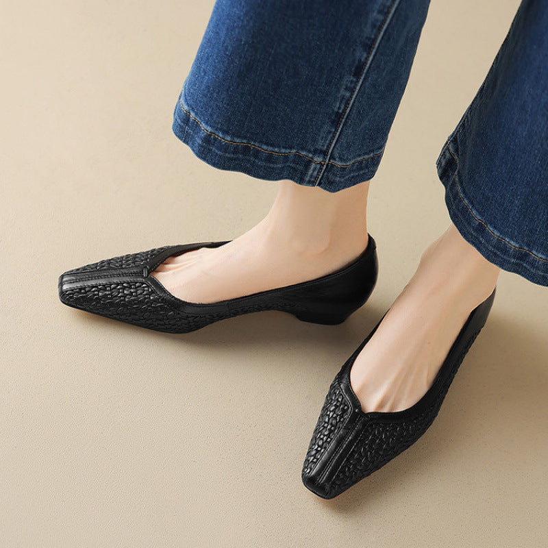 Morissa Genuine Leather Heels  Liora Lane Boutique