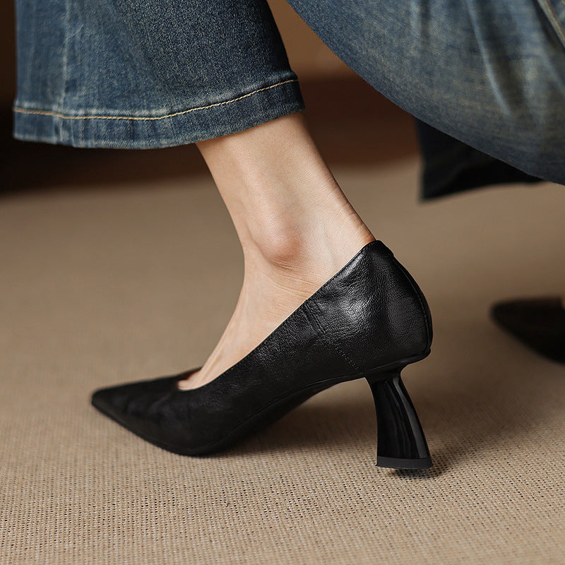 Veler Genuine Leather Heels  Liora Lane Boutique