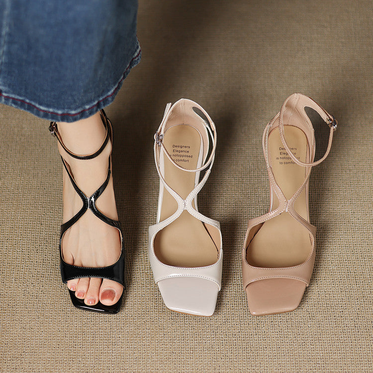 Christine Genuine Leather Heels  Liora Lane Boutique