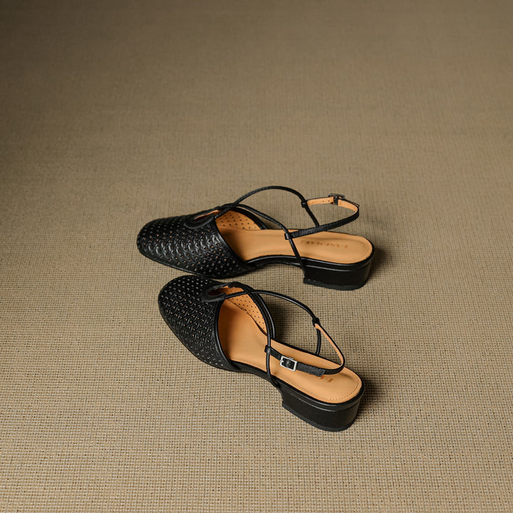 Opal Genuine Leather Slingbacks  Liora Lane Boutique