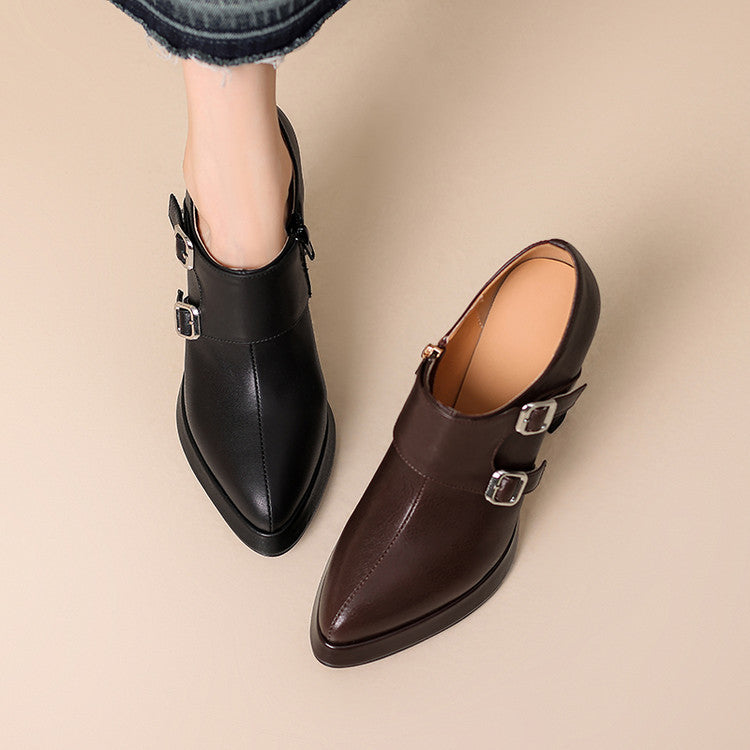 Nyrix Genuine Leather Heels  Liora Lane Boutique