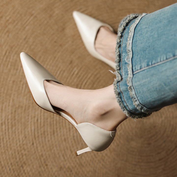 Nuva Genuine Leather Heels  Liora Lane Boutique