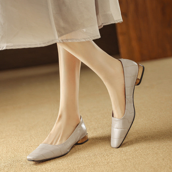 Celene Genuine Leather Heels  Liora Lane Boutique